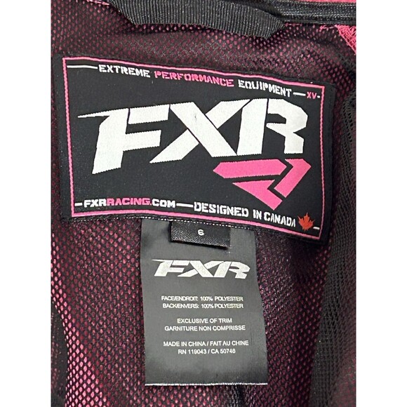 FXR Racing Snowmobile Knit Fleece Full Zip Mid-Layer Jacket Coat Size 6 Women - Picture 15 of 16
